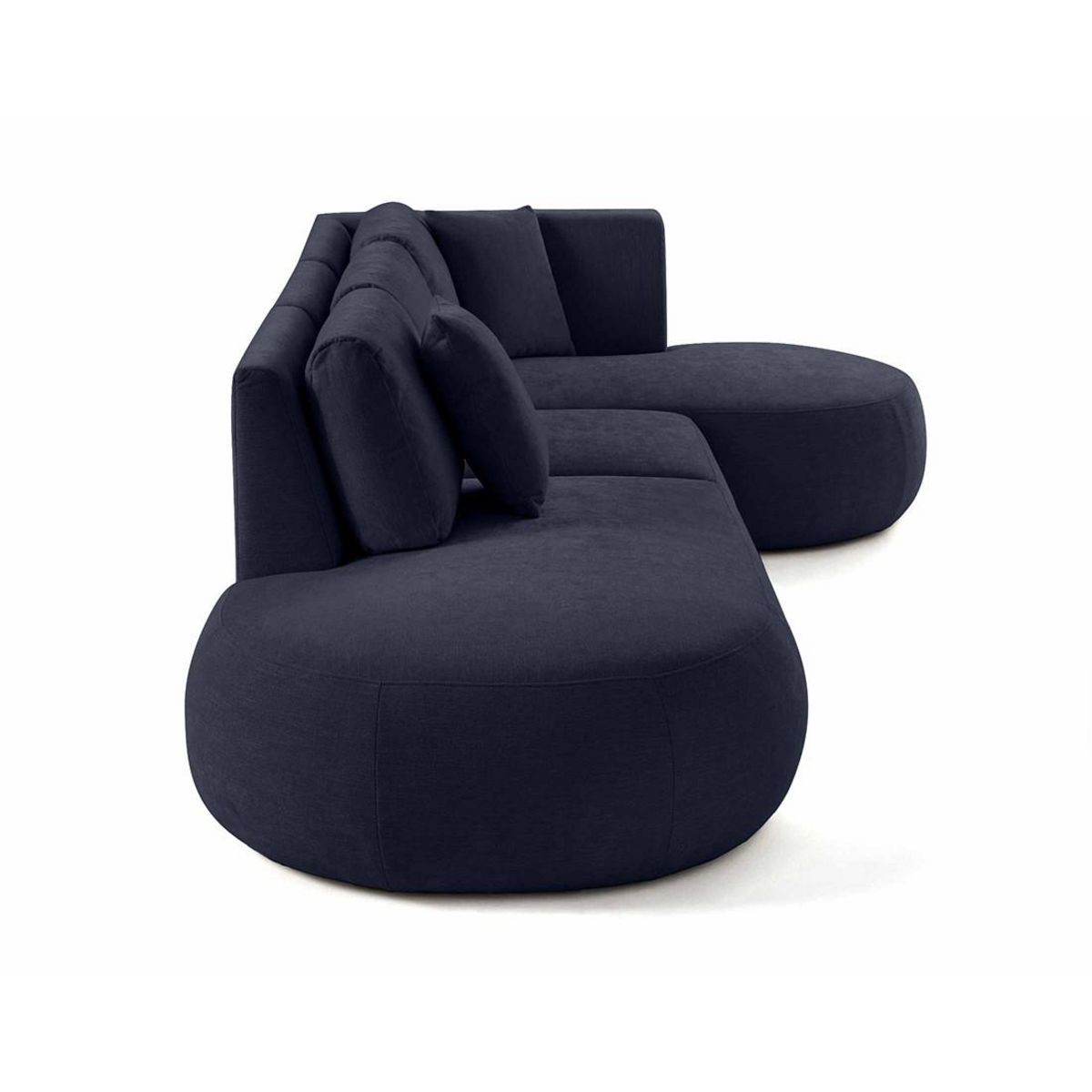 LISA DESIGN Santorini - canapé modulable d'angle droit - 5 places - en tissu texturé