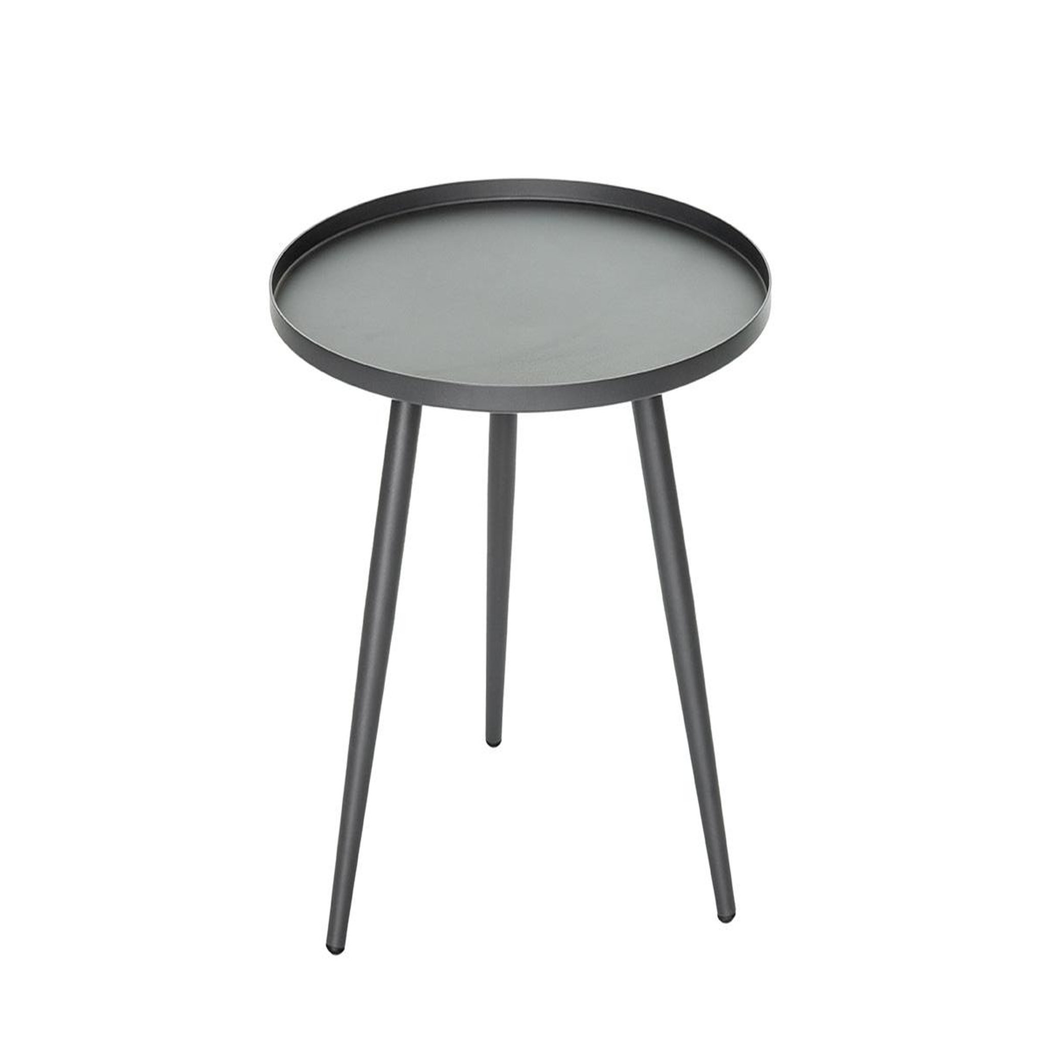 Jardiline Table basse ronde grise en acier traité Antiparos Ø 50 x 50 cm - Jardiline