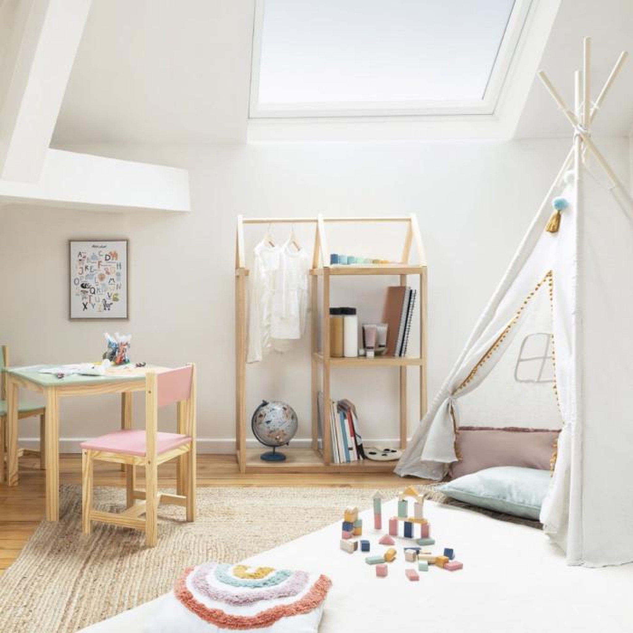 Voir la diapositive 2 : Atmosphera Kids Jeu de Construction  50 pièces  15cm Multicolore