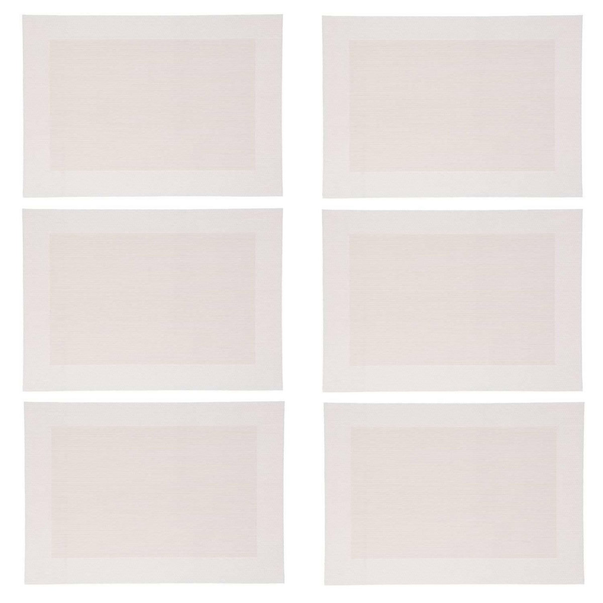 SECRET DE GOURMET Lot 6x Set de table Rect - 50 x 35 cm