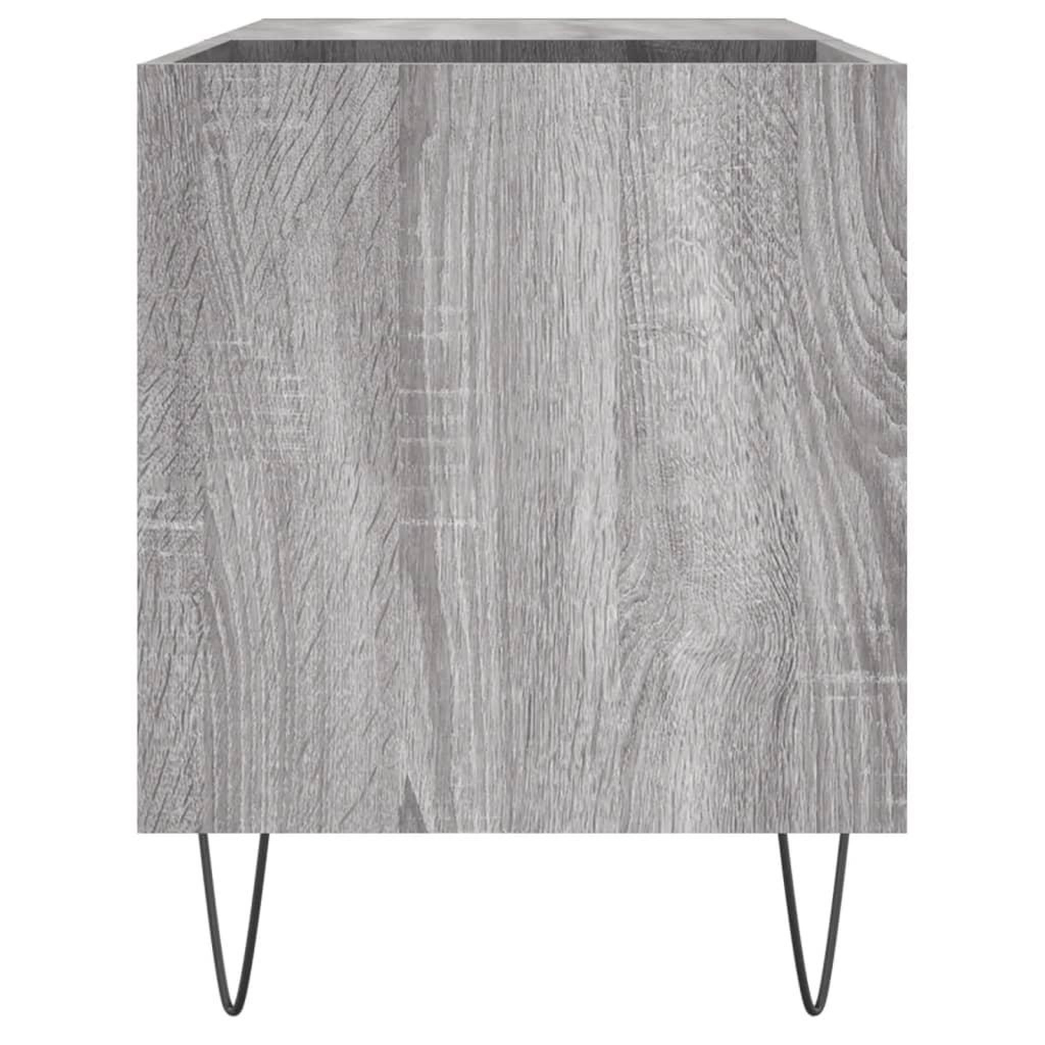 Voir la diapositive 5 : VIDAXL Armoire a disques sonoma gris 85x38x48 cm bois d'ingenierie