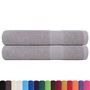 Voir la diapositive 2 : VIDAXL Serviettes de sauna 2 pcs gris 80x200 cm 360 g m² 100% coton