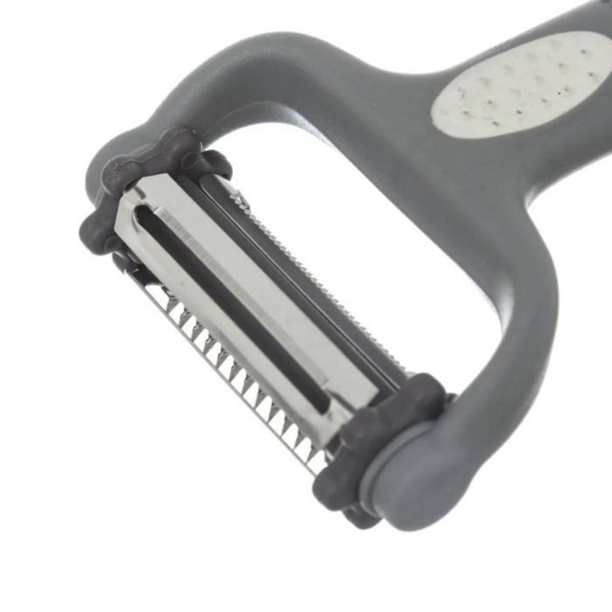 FIVE Éplucheur 3 Lames en Acier  Rasoir  15cm Gris