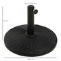 Voir la diapositive 3 : OUTSUNNY Pied de parasol rond base de lestage Ø 44 x 32 cm résine imitation rotin poids net 11 Kg noir