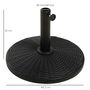 Voir la diapositive 3 : OUTSUNNY Pied de parasol rond base de lestage Ø 44 x 32 cm résine imitation rotin poids net 11 Kg noir