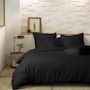 Voir la diapositive 1 : Home collection Parure de couette 100%percale de coton 80 fils/cm2-uni lin
