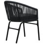 Voir la diapositive 5 : VIDAXL Chaises de jardin lot de 2 Noir Rotin PE