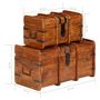 Voir la diapositive 6 : VIDAXL Coffre de rangement 2 pcs Bois d'acacia solide et finition miel