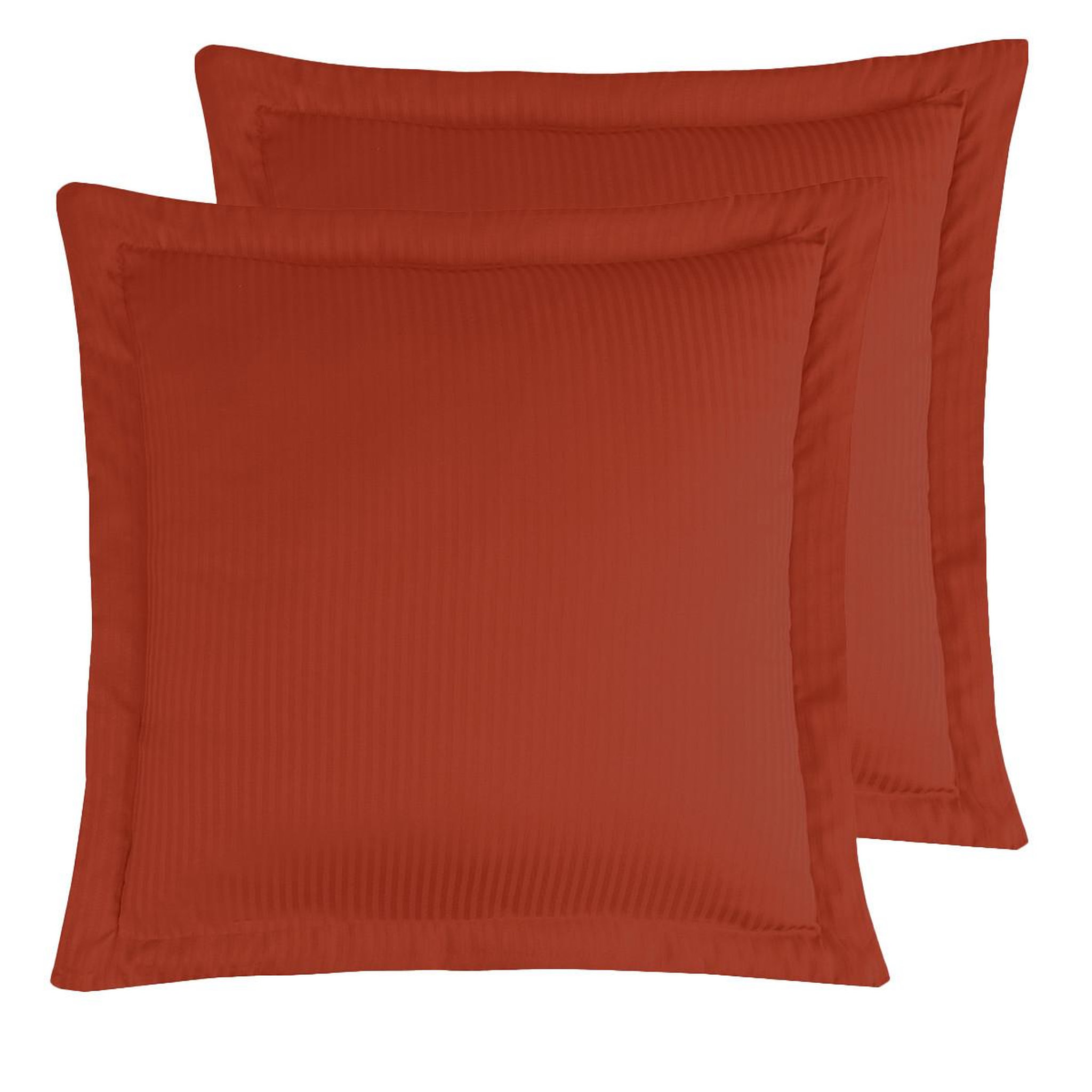 Voir la diapositive 1 : Sensei Maison Lot de 2 taies d'oreiller rayées en satin de coton 120 fils VERSALUXE