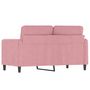 Voir la diapositive 5 : VIDAXL Canape a 2 places Rose 120 cm Velours