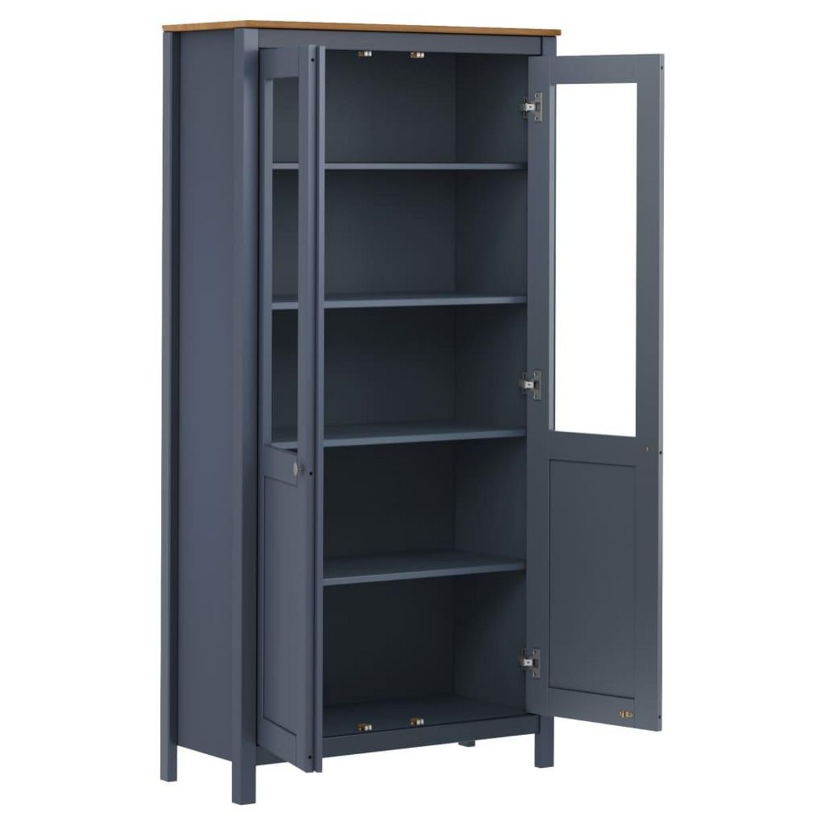 VIDAXL Buffet Hill Gris 85x37x170,5 cm Bois de pin solide