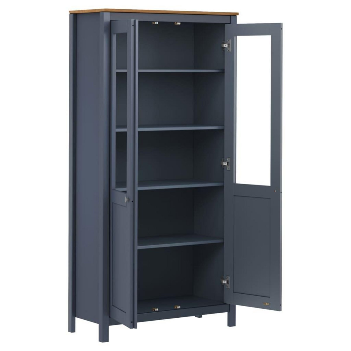 VIDAXL Buffet Hill Gris 85x37x170,5 cm Bois de pin solide