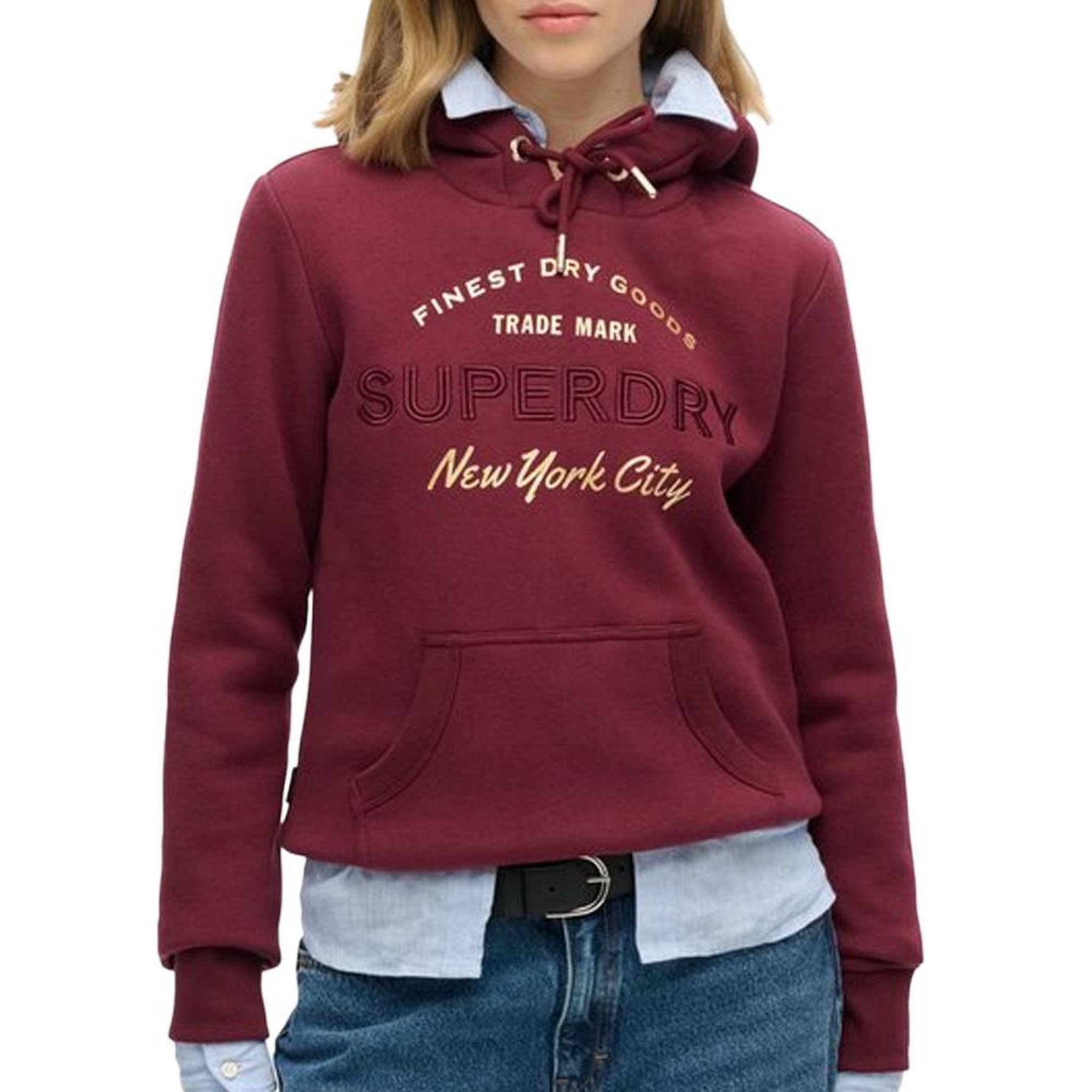 SUPERDRY Sweat Rouge  Femme Superdry Luxe. Coloris disponibles : Rouge