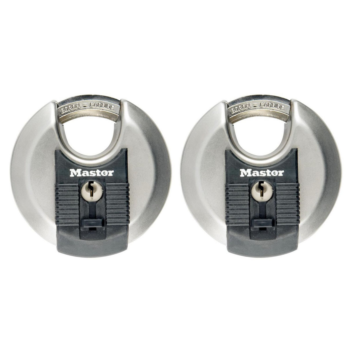 Master lock Cadenas Rond [A Clé] [Acier Inoxydable] [Extérieur] [Lot de 2] M40EURT