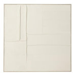 Paris Prix Tableau Déco  Log  102x102cm Blanc