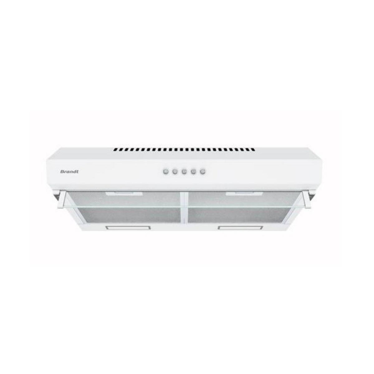 BRANDT Hotte visière 60cm 319m3/h blanc - BHC4611W