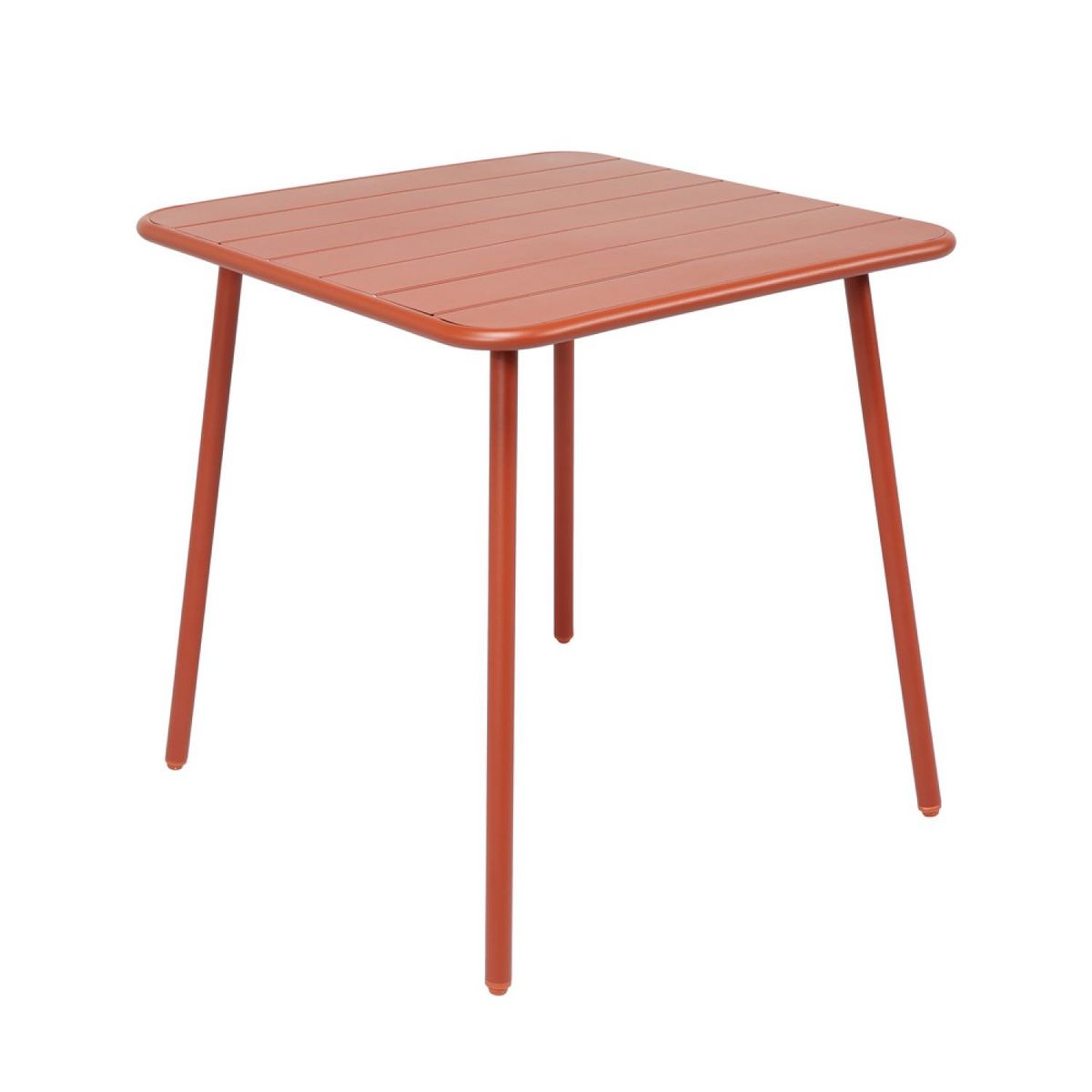 CONCEPT USINE Table salon de jardin repas 4 places 70x70cm terracotta BERGAME