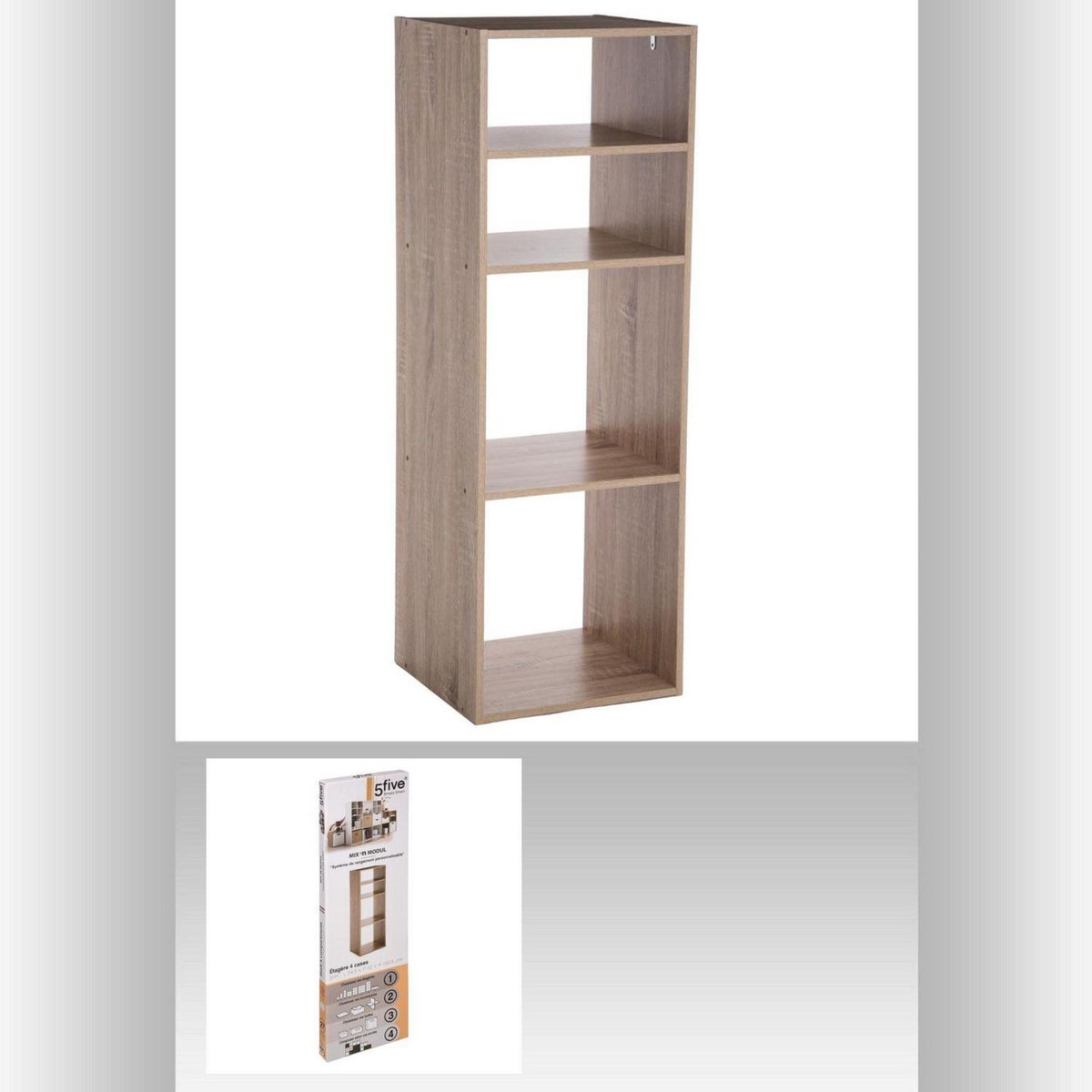 ATMOSPHERA Etagère rectangulaire 4 cases Mix