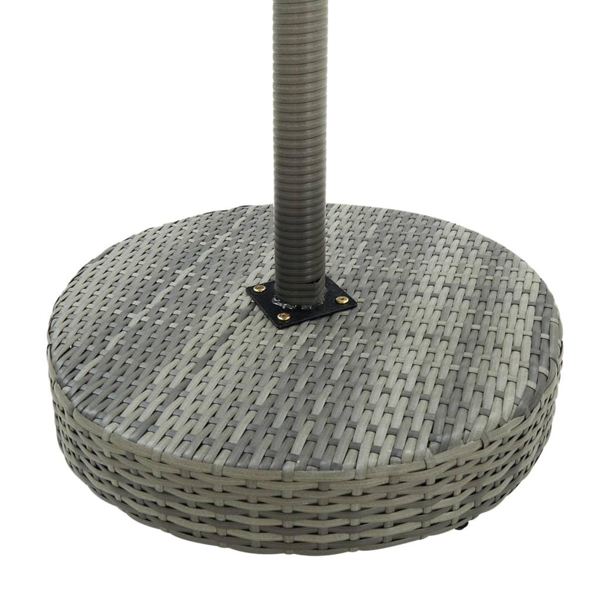 Voir la diapositive 5 : VIDAXL Ensemble de bar de jardin 3 pcs et coussins Resine tressee Gris