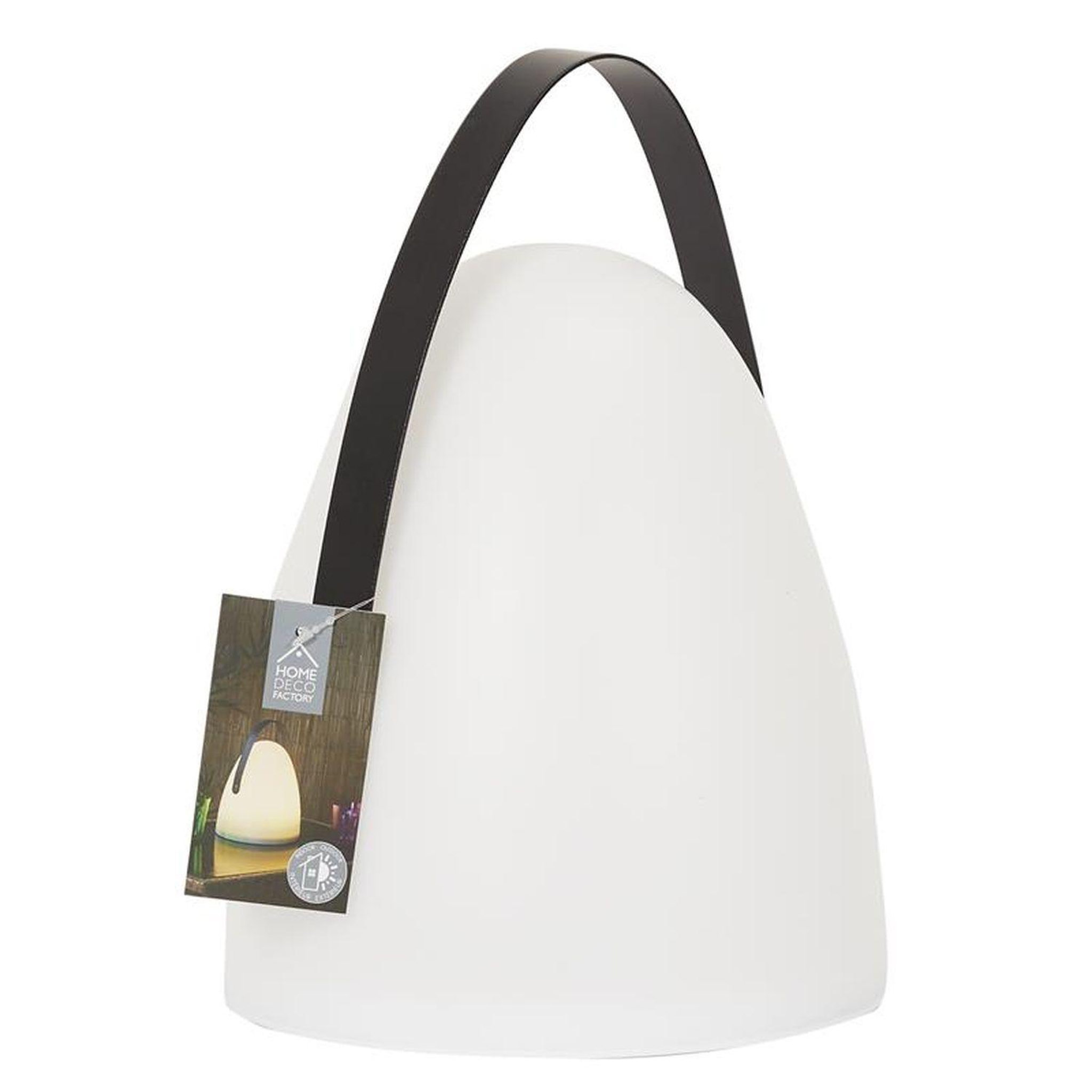 Voir la diapositive 4 : TOILINUX Lampe d'extérieur à poser avec poignée - hauteur 30 cm - blanc et noir
