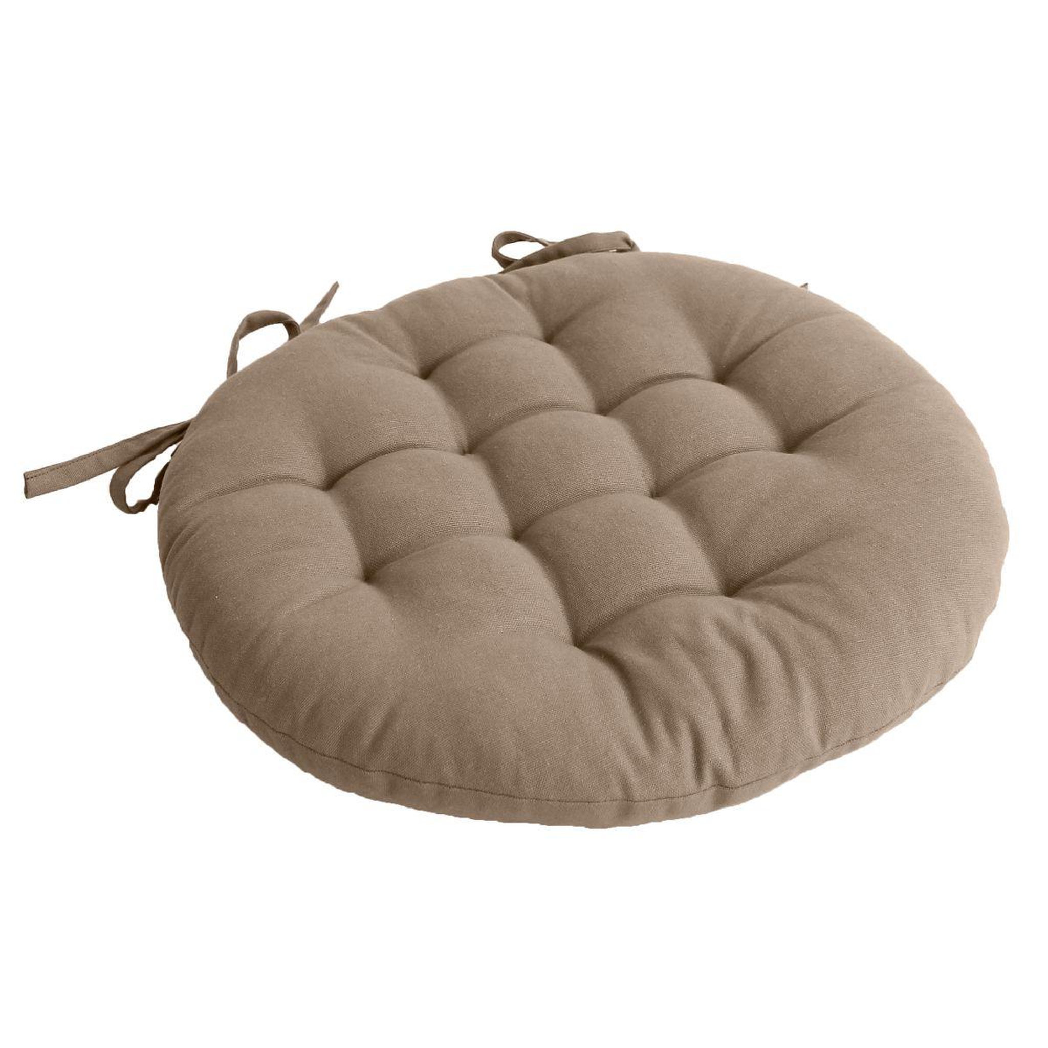 ENJOY HOME Galette de chaise piquée uni  panama  38cm naturel