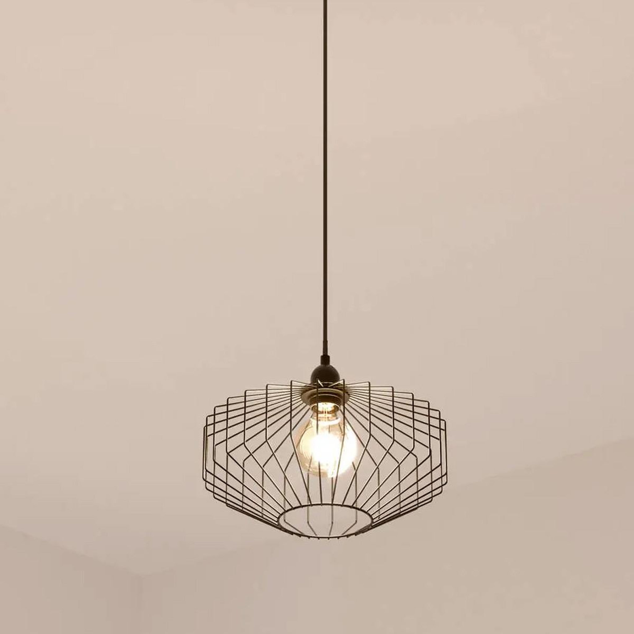 Voir la diapositive 3 : ATMOSPHERA Lampe suspension en métal  azur  30cm noir