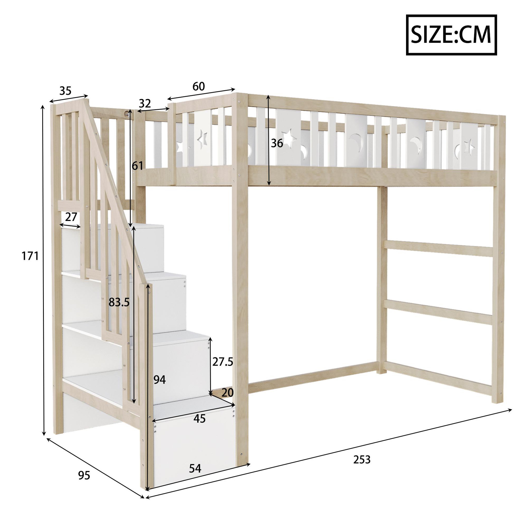 Voir la diapositive 3 : MERAX Lit mezzanine enfant