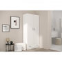 Voir la diapositive 2 : PARISOT PARISOT Armoire 2 portes battantes + 1 tiroir - Panneaux de particules - Décor Blanc - L 78 cm x P 38 cm x H 170 cm - VARIA