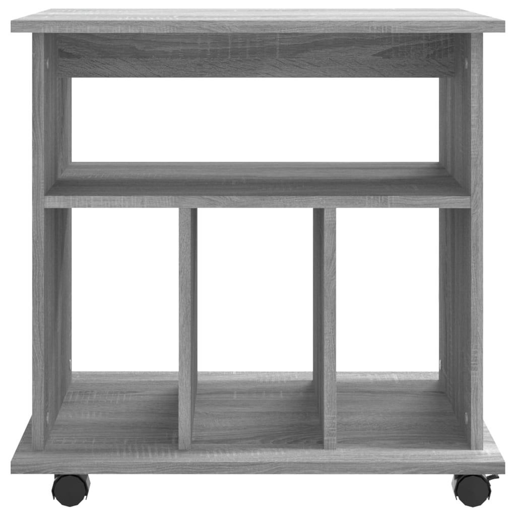 Voir la diapositive 5 : VIDAXL Armoire roulante Sonoma gris 60x45x60 cm Bois d'ingenierie