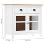 Voir la diapositive 4 : VIDAXL Buffet Hill Blanc 90x40x80 cm Bois de pin solide