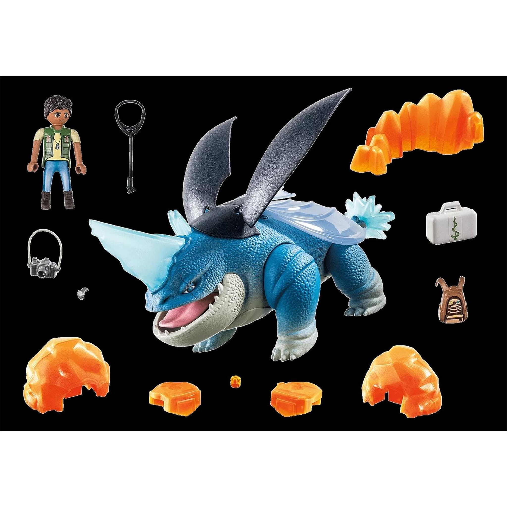 Voir la diapositive 2 : PLAYMOBIL Dragons The Nine Realms - Plowhorn et D'Angelo