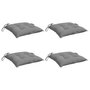 Voir la diapositive 3 : VIDAXL Coussins de chaise lot de 4 gris 40x40x7 cm tissu oxford