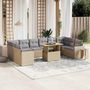 Voir la diapositive 1 : VIDAXL Salon de jardin 11 pcs avec coussins beige resine tressee