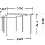 Voir la diapositive 3 : Forest Style Carport toit plat - Bois traité autoclave - 15,8m² - HENRI