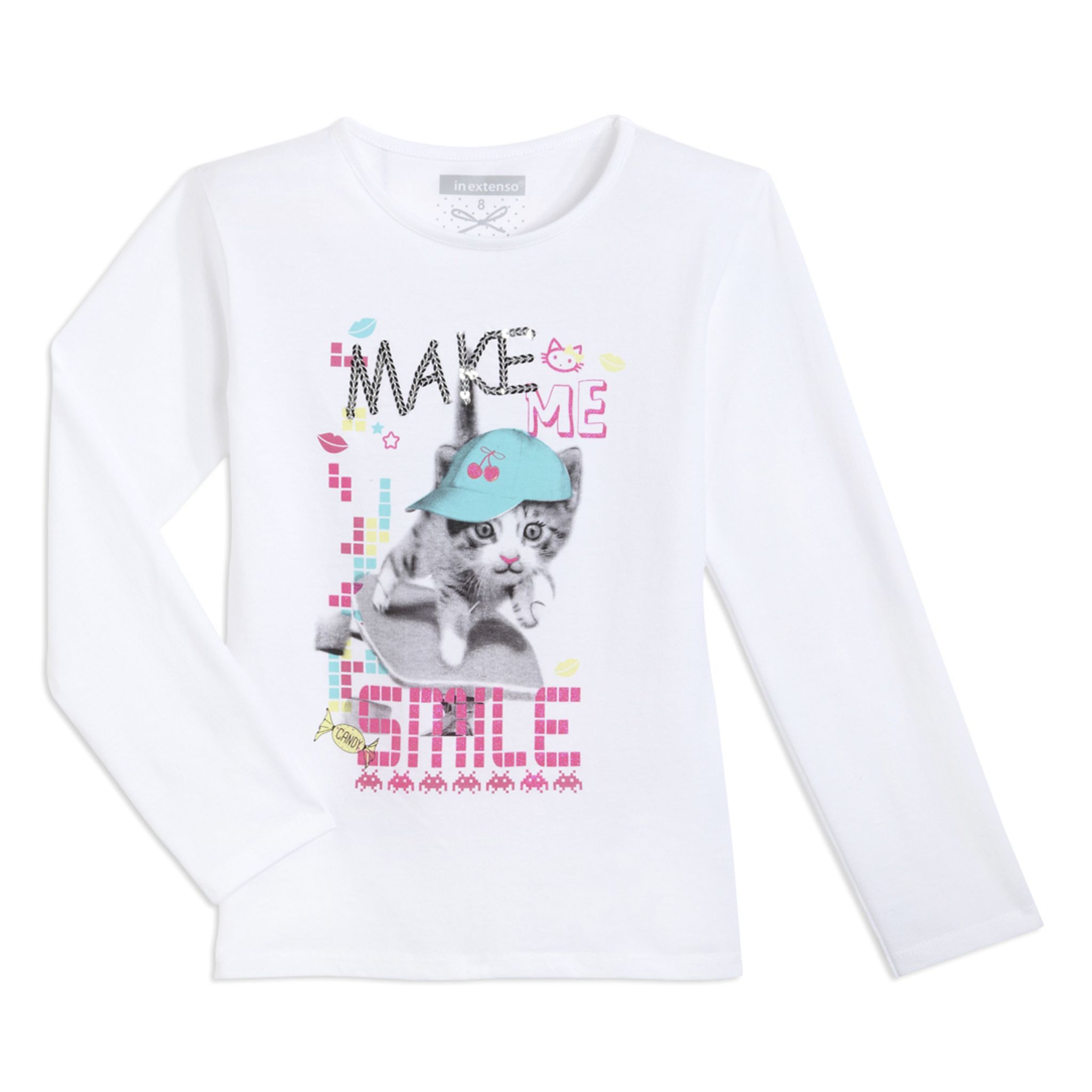Tee-shirt Manches Longues Fille Gymboree - Taille 3T - Motif 'Time For Tea' - Rose - 100% Coton - Neuf