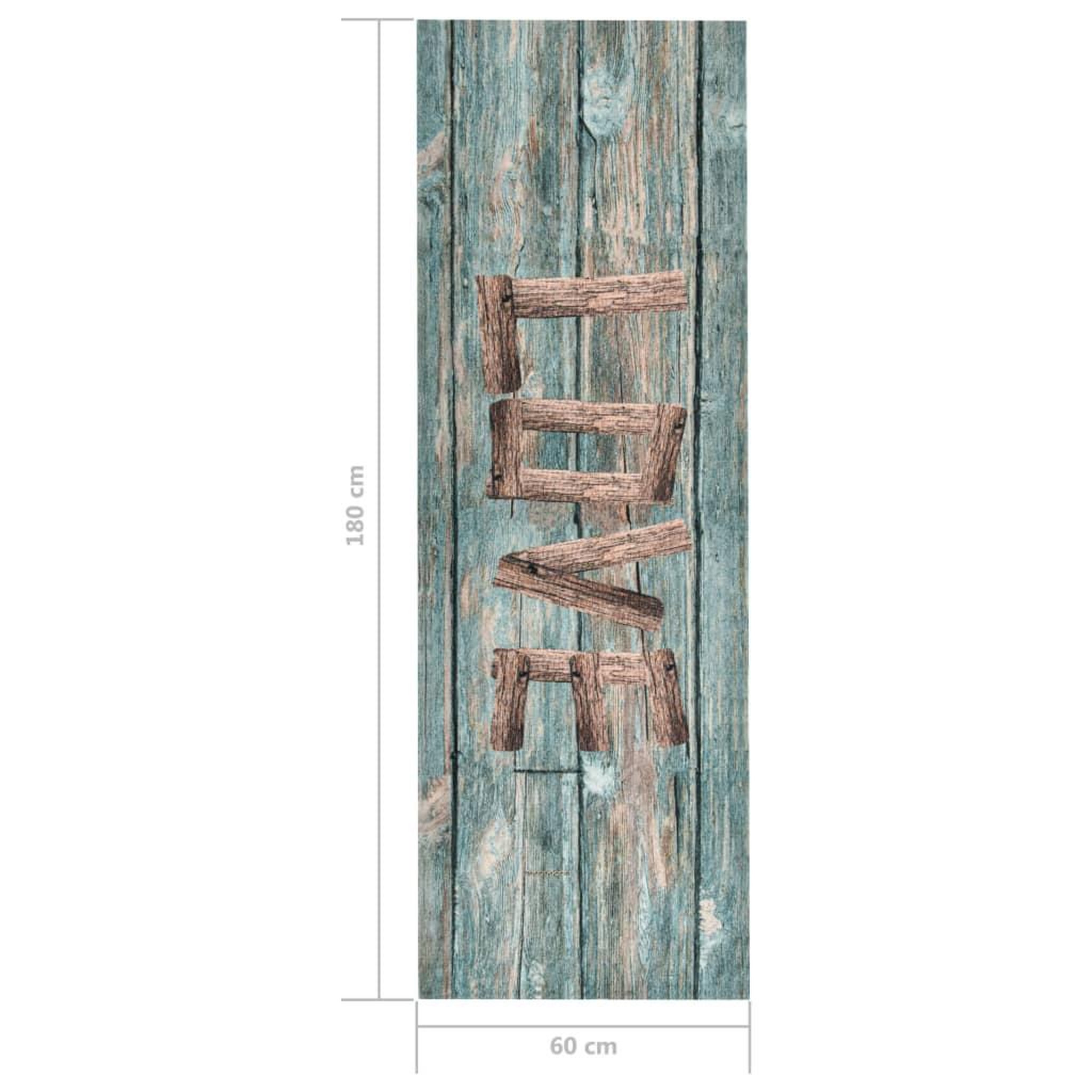 Voir la diapositive 6 : VIDAXL Tapis de sol de cuisine lavable Love 60x180 cm