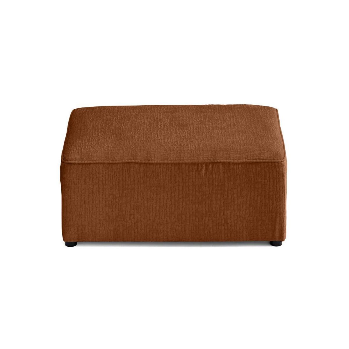 BEST MOBILIER Topaze - pouf - en tissu velours relief