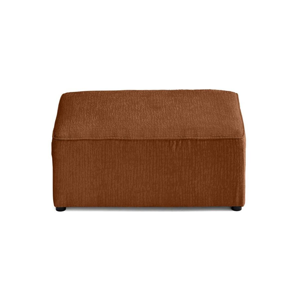 BEST MOBILIER Topaze - pouf - en tissu velours relief