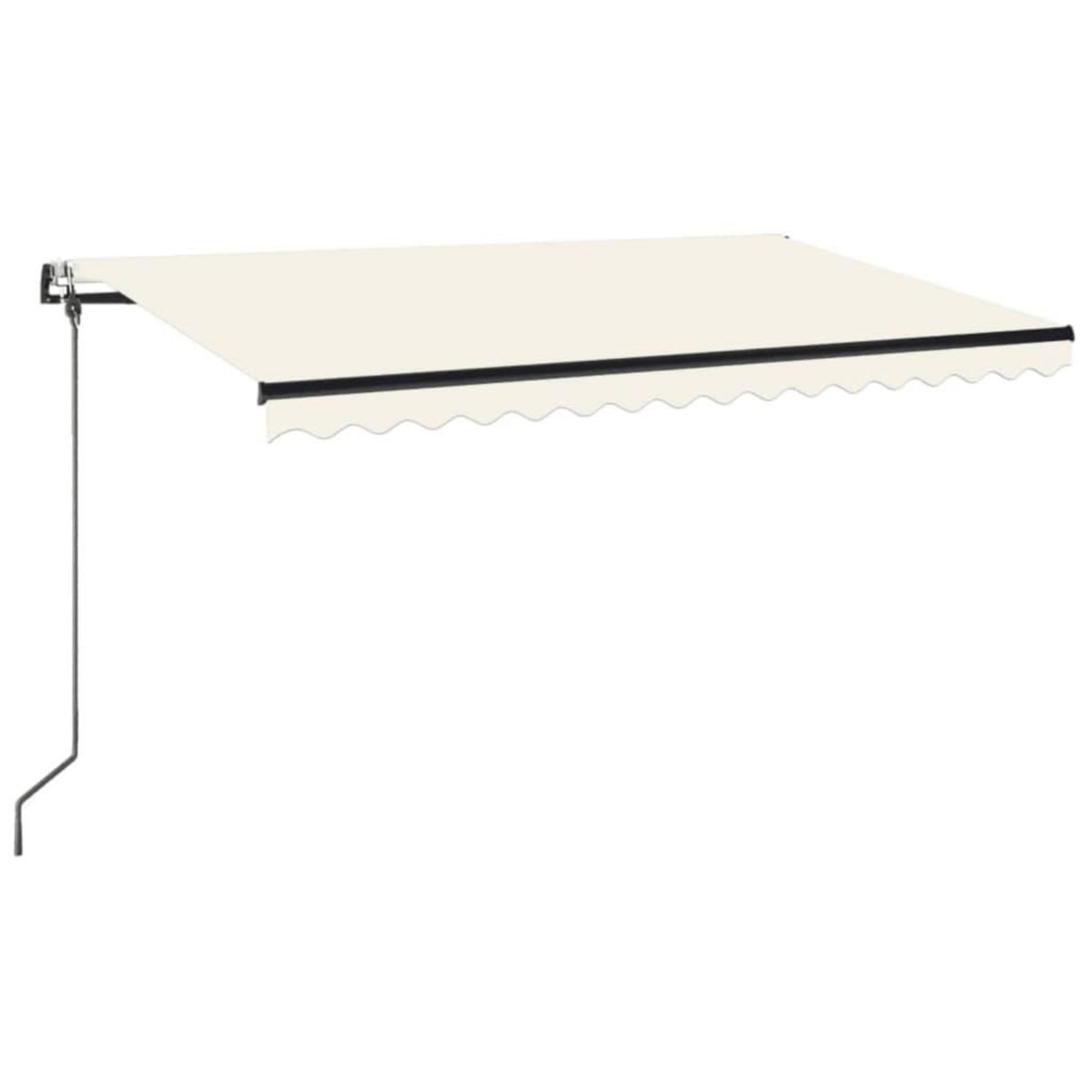 VIDAXL Auvent automatique avec capteur de vent et LED 450x350 cm Creme