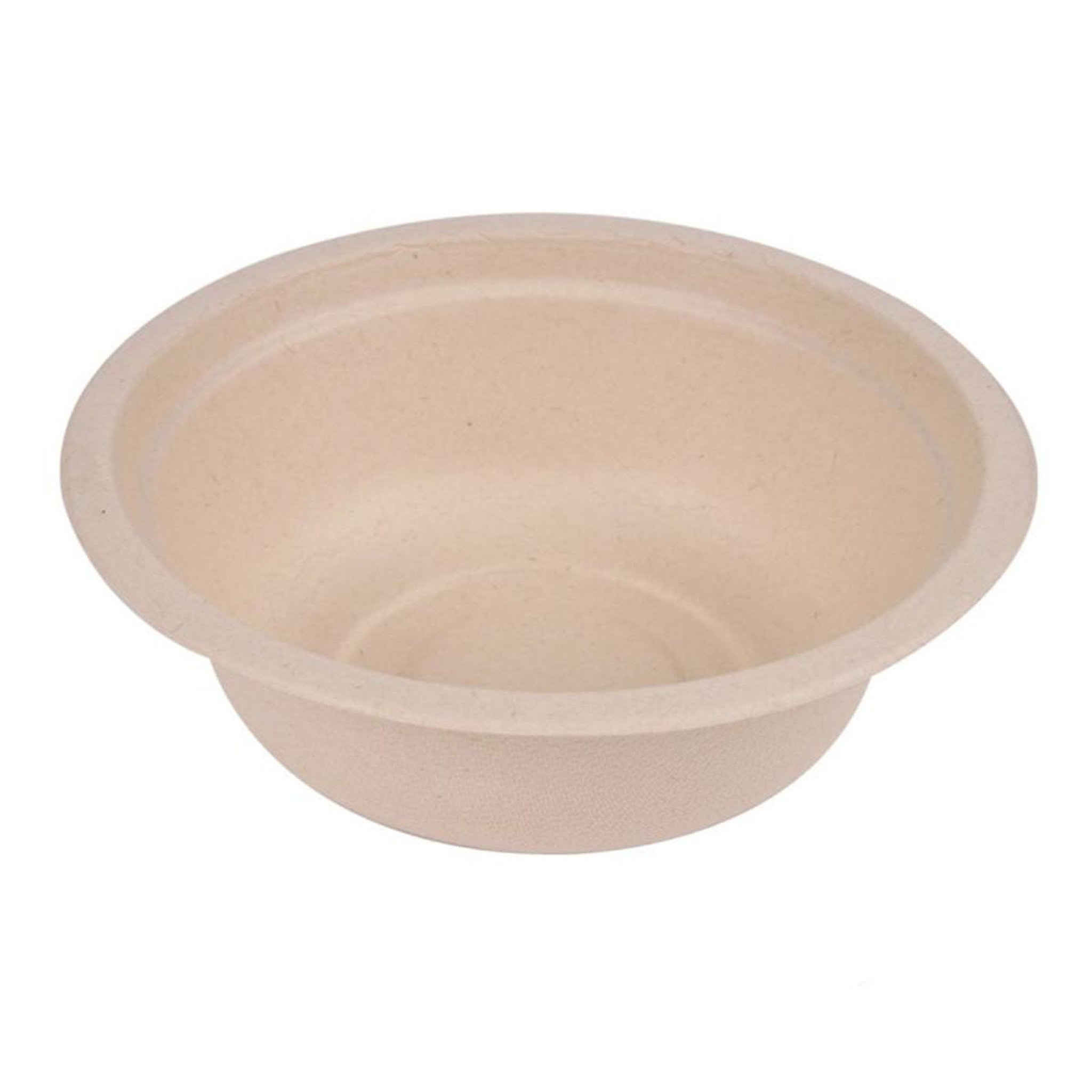 HOMEA Lot de 12 bols jetables  canne  350ml naturel
