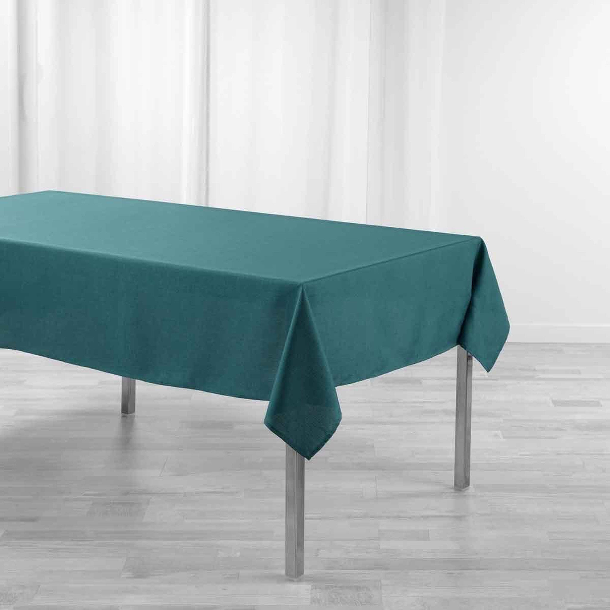 Douceur d'Intérieur Nappe enduit  newton  140x250cm émeraude