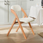 Voir la diapositive 6 : SOBUY Chaise Pliante Cuisine Blanc 47.5x41.5x77cm FST92-WX2