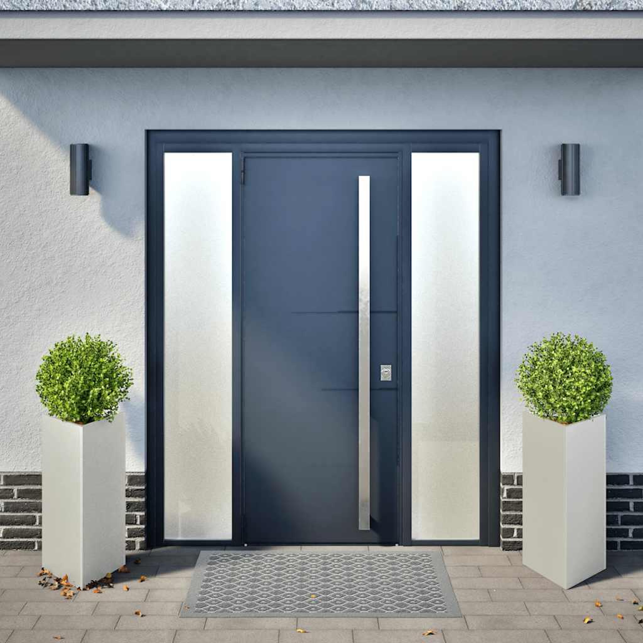 Voir la diapositive 3 : VIDAXL Jardinieres 2 pcs triangulaire 40x40x75 cm acier inoxydable
