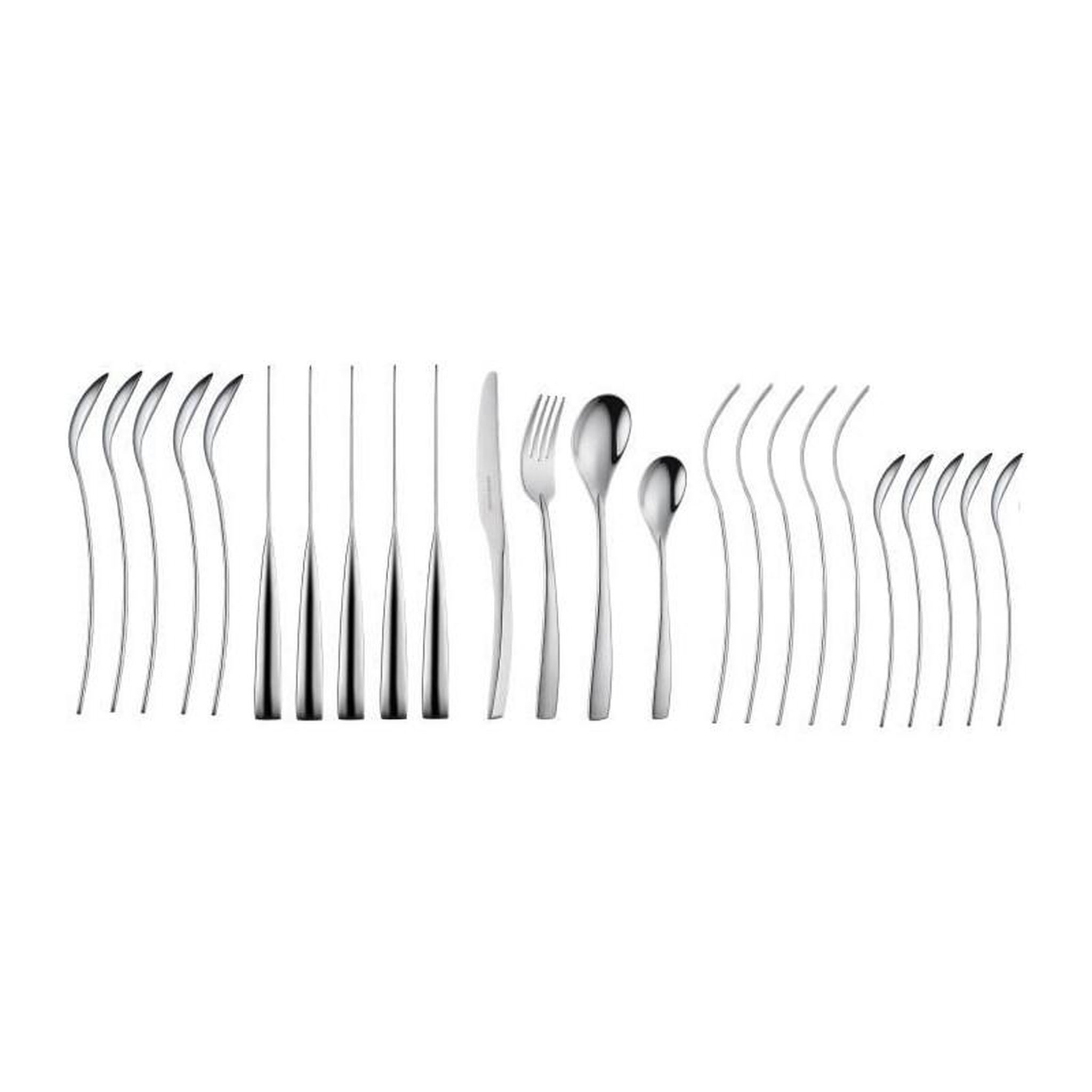 Voir la diapositive 4 : Arthur Martin Ménageres - ARTHUR MARTIN - AM3630 - 24 pieces - Acier inoxydable - Finition miroir
