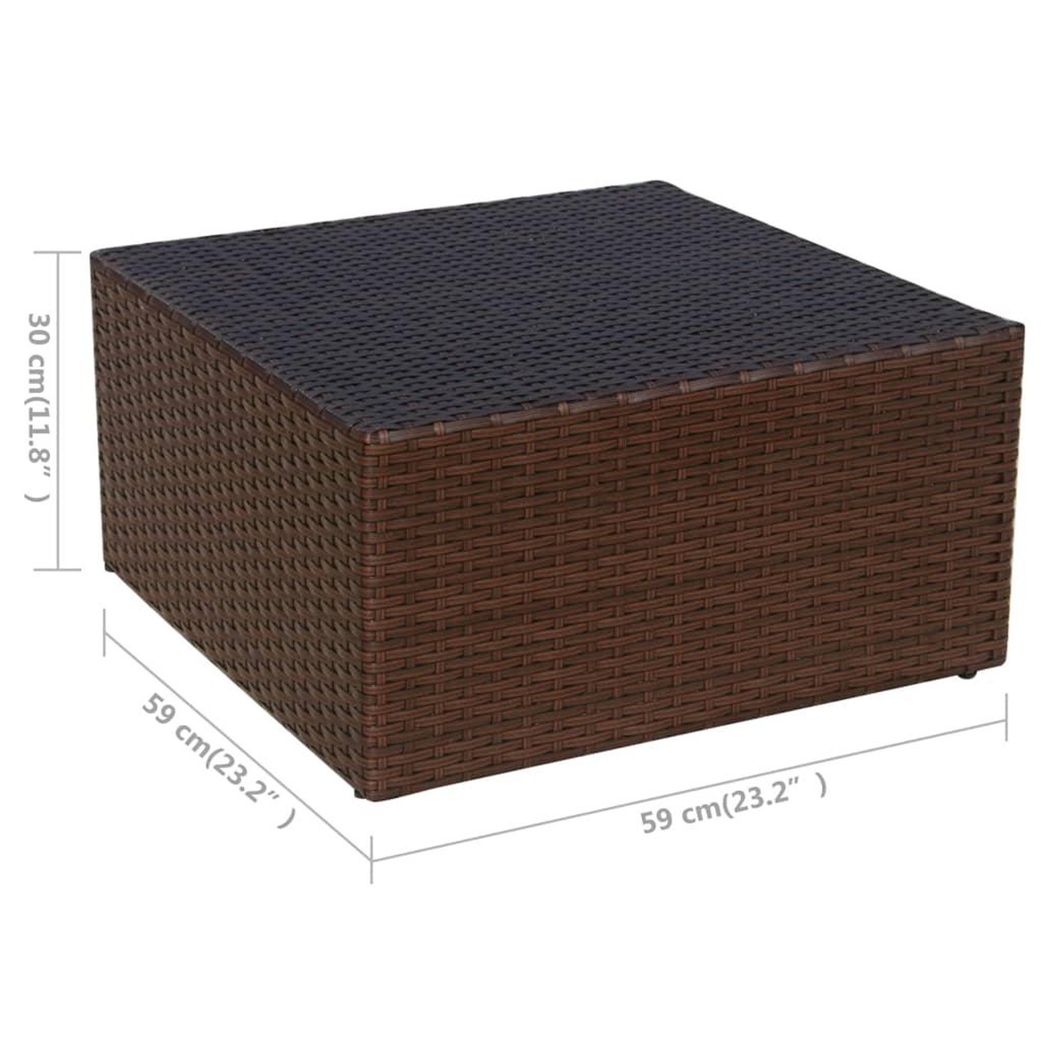 Voir la diapositive 6 : VIDAXL Chaise de jardin avec tabouret Marron Resine tressee