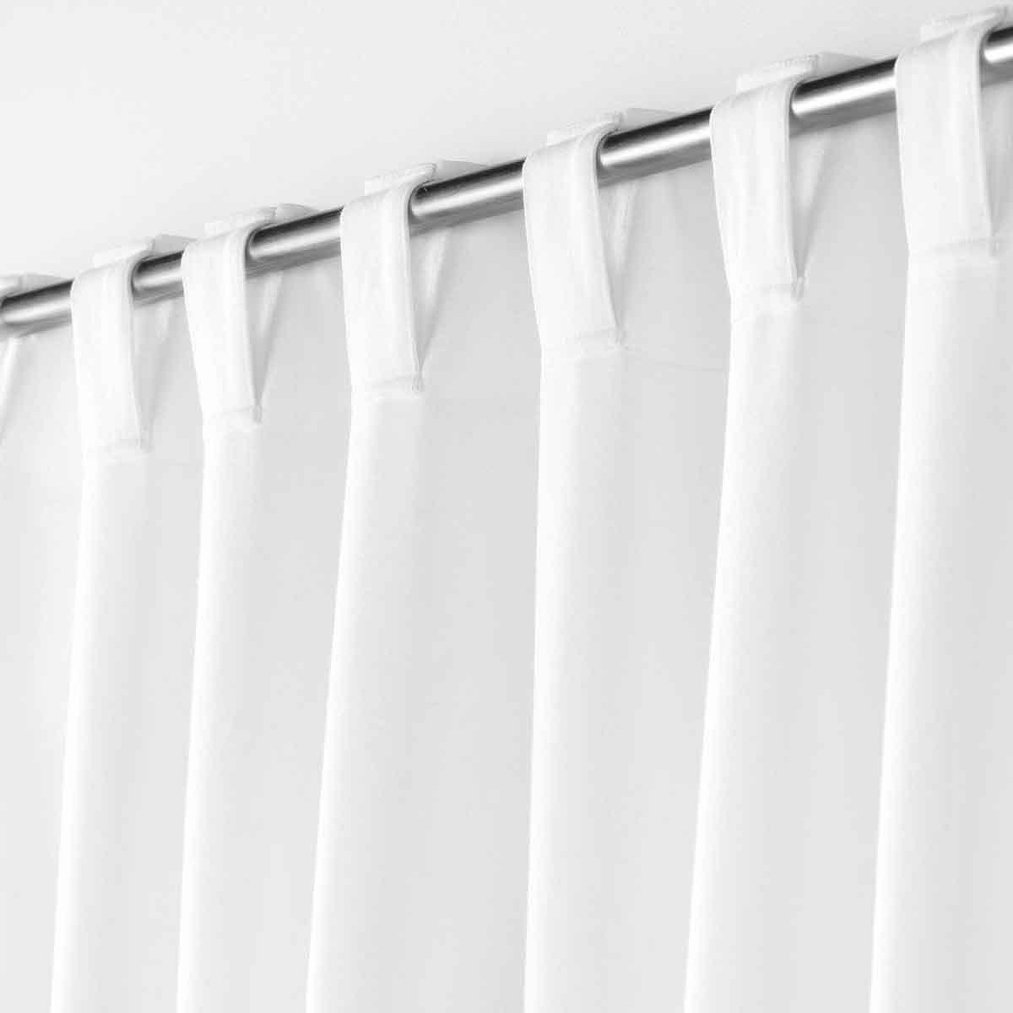 Voir la diapositive 3 : Douceur d'Intérieur Rideau à passants  mistraline  140x240cm blanc