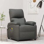 VIDAXL Fauteuil electrique de massage Gris fonce Tissu