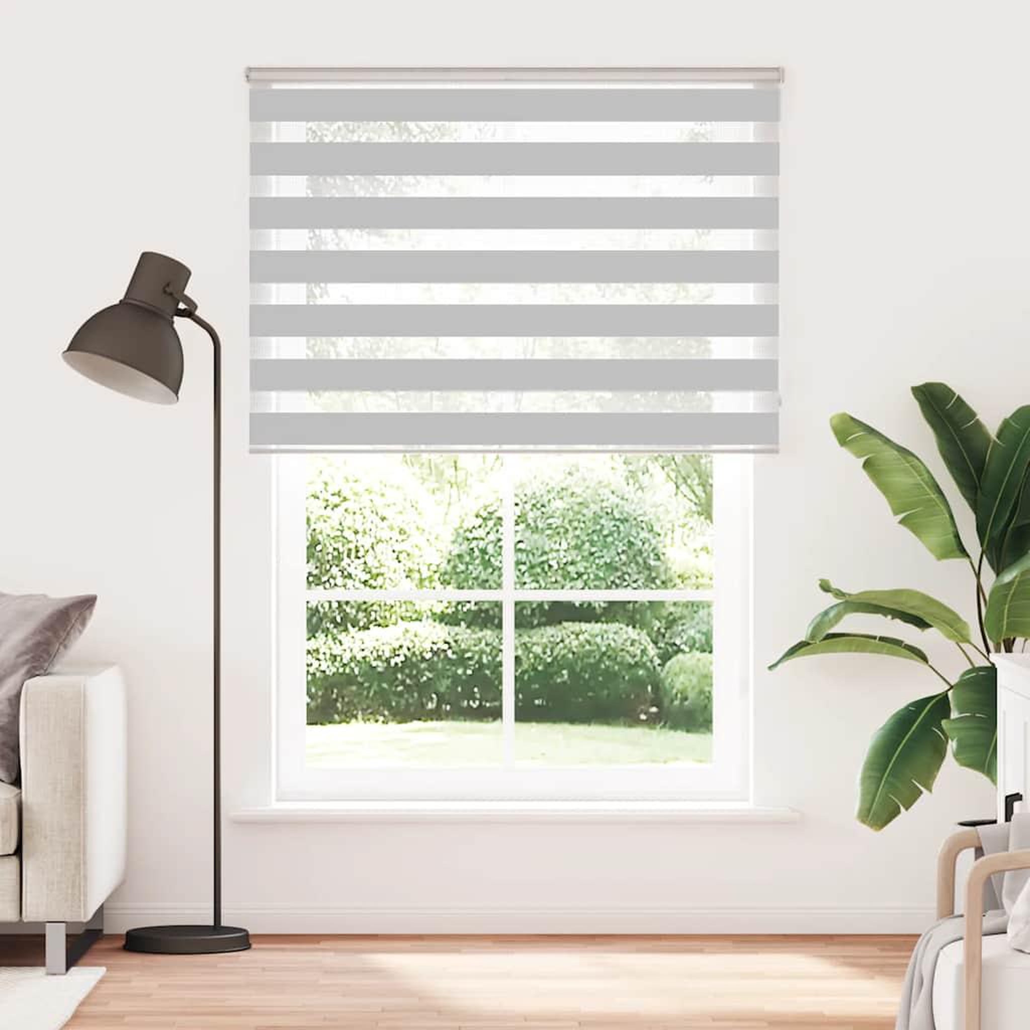 Voir la diapositive 2 : VIDAXL Store zebre gris clair largeur du tissu 150,9 cm polyester