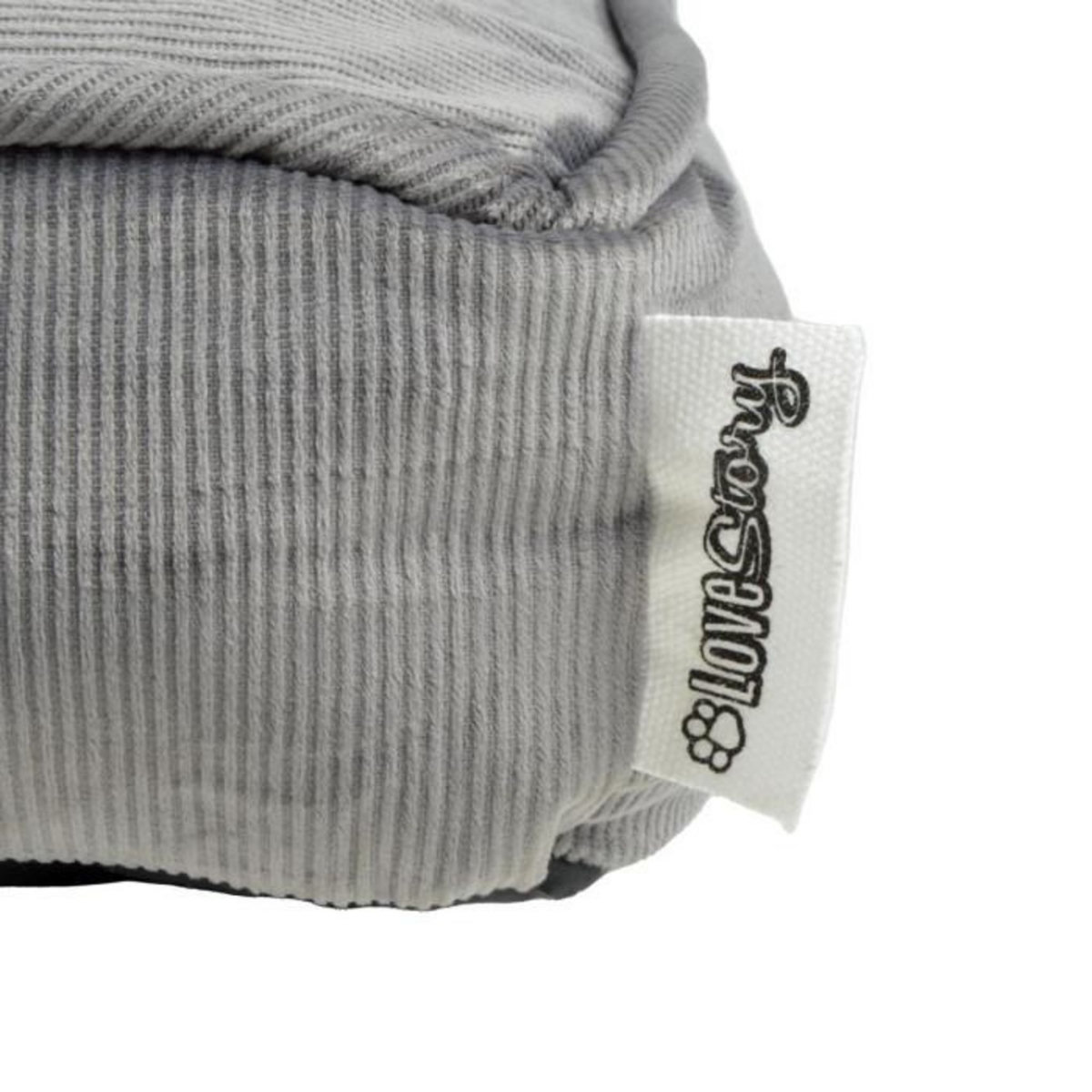 Paris Prix Coussin Rectangle Chien & Chat Velours  Crafty  80cm Gris