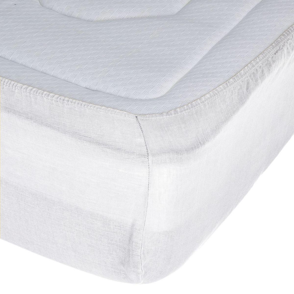 ATMOSPHERA Drap Housse bonnet 30 cm 100% Lin